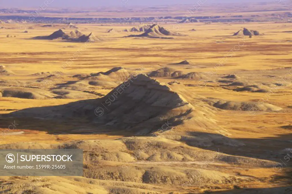 Badlands National Park at sunset, South Dakota