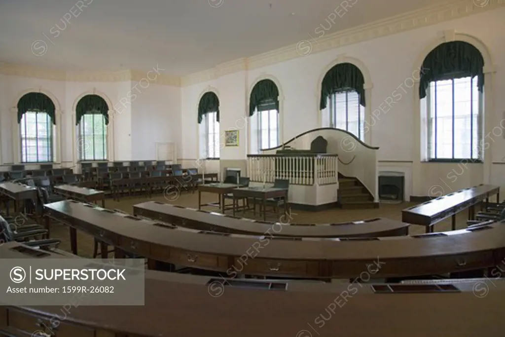 Interior view of Congress Hall, U.S. House of Representatives, Independence Hall, Philadelphia, Pennsylvania