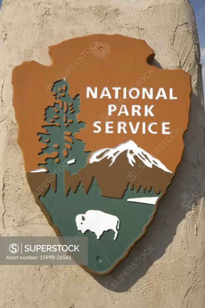 National Park Service sign at Scotts Bluff National Monument, Scottsbluff, Nebraska