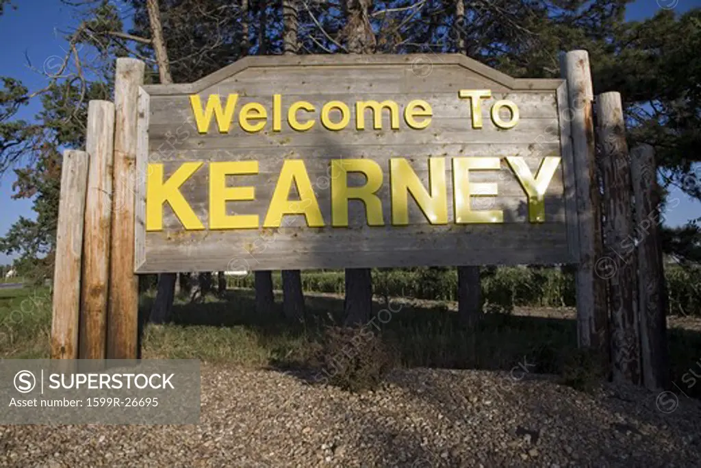 Sign that reads Welcome to Kearney, Kearney, Nebraska