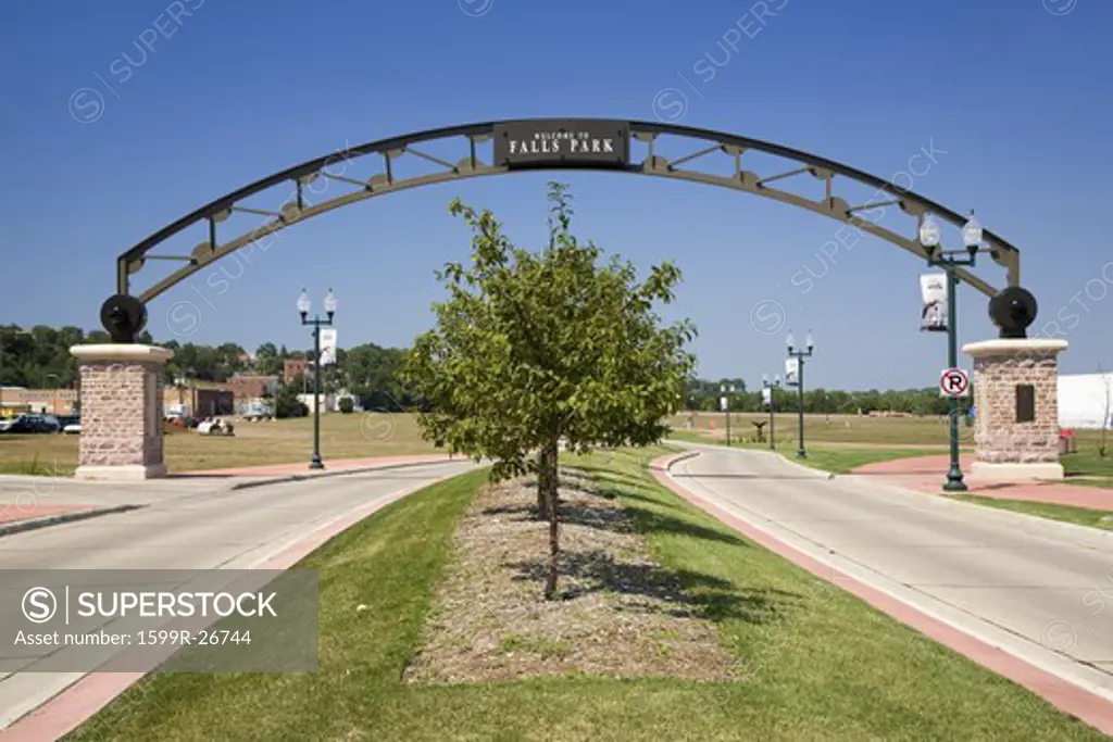 Welcoming Gate to Falls Park, Sioux Falls, South Dakota