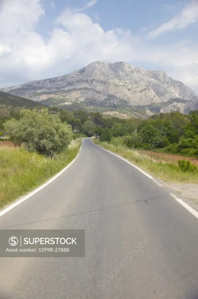 Road to Mont Ste. Victoire, outside of Aix en Provence, France