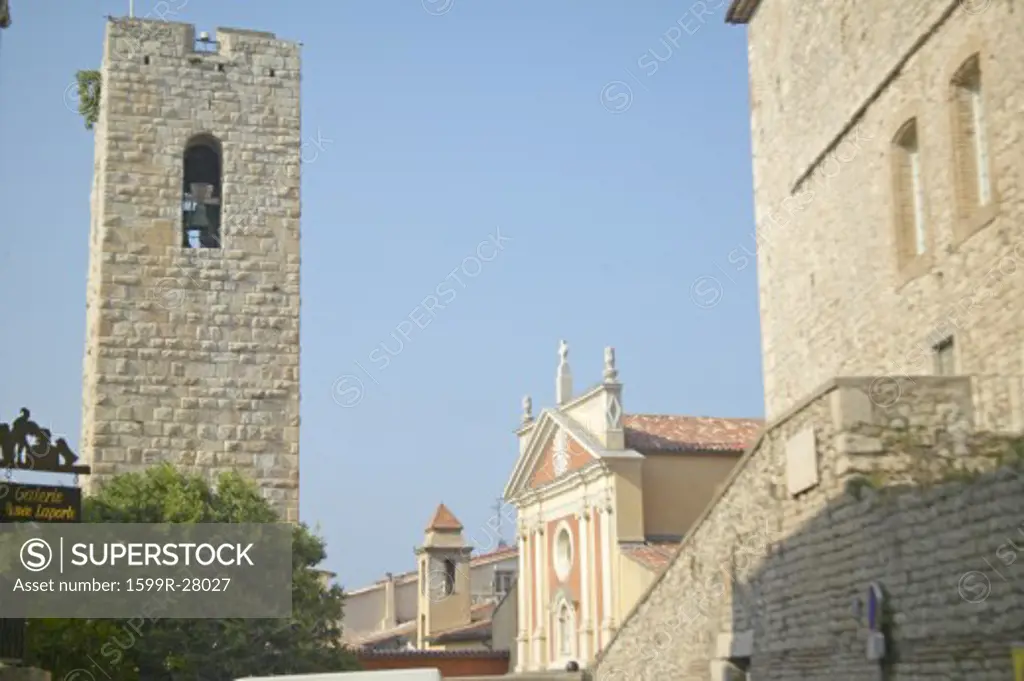 12th century Bell-Tower and church, Antibes, France