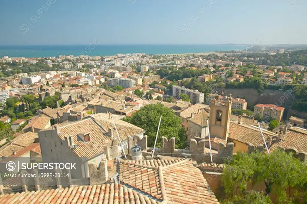 View from Chateau Grimaldi of Haut de Cagnes, France