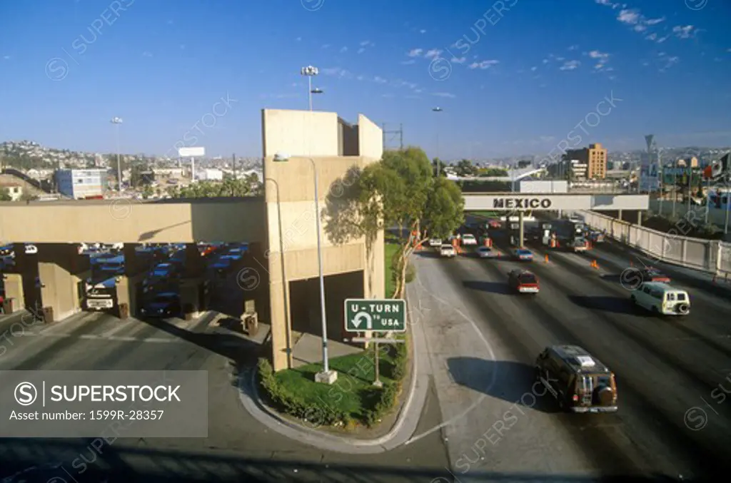 USA/Mexico border in San Diego, CA facing Tijuana