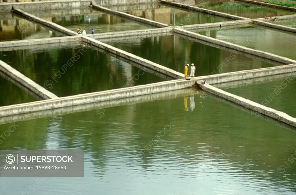 Aquaculture fish ponds in Kunming, People's Republic of China