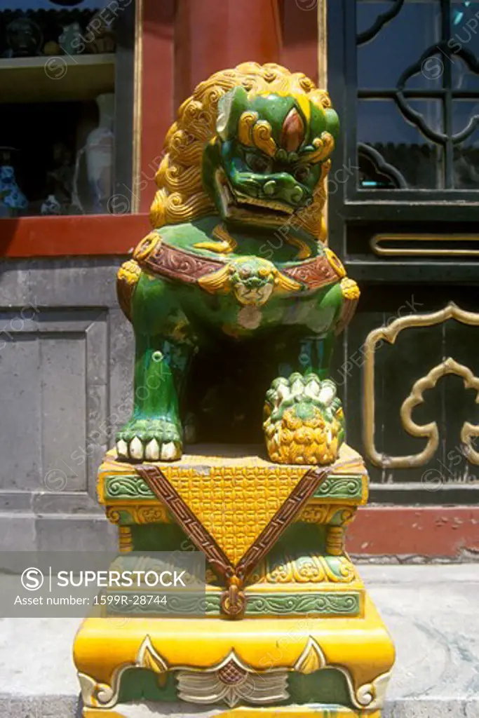 Statue of Dragon - protecting store in Beijing in Hebei Province, People's Republic of China
