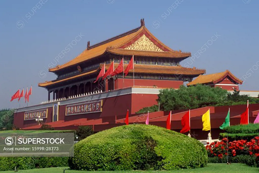 The Gate of Heavenly Peace (Tiananmen) in Beijing in Hebei Province, People's Republic of China