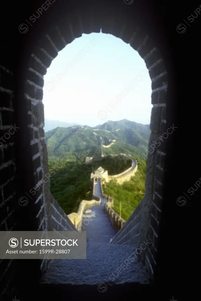 The Great Wall at Mutianyu in Beijing in Hebei Province, People's Republic of China