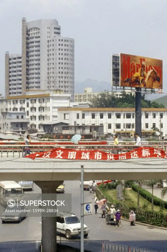 Advertising in Shenzhen in Guangdong Province, People's Republic of China