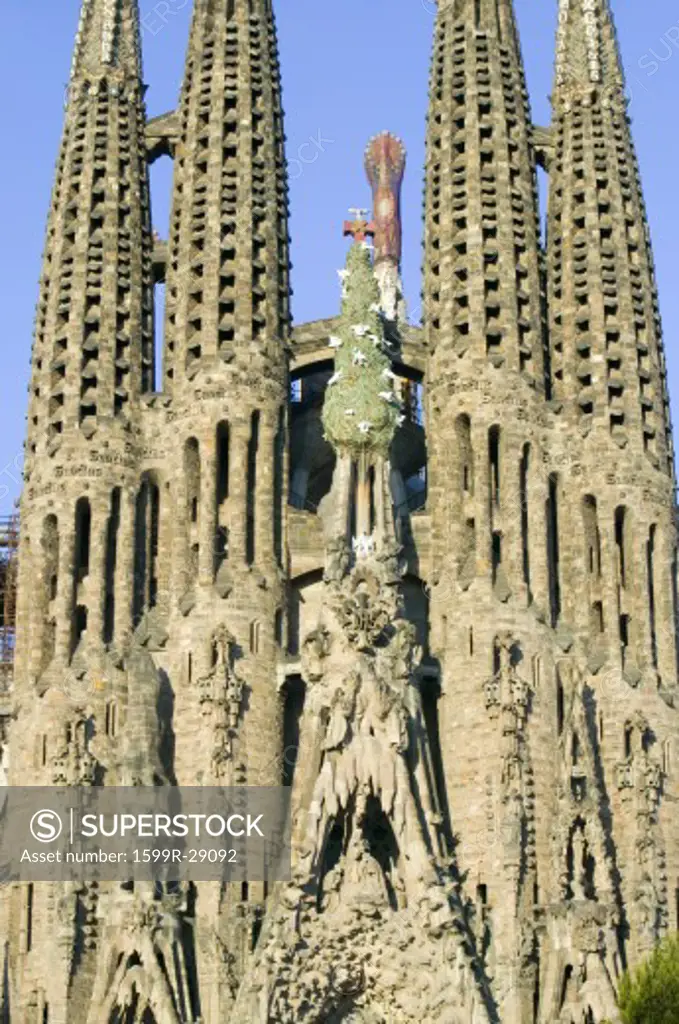 Antoni Gaudi's Sagrada Familia or the Temple Expiatori de la Sagrada Familia was begun in 1882, Barcelona, Spain
