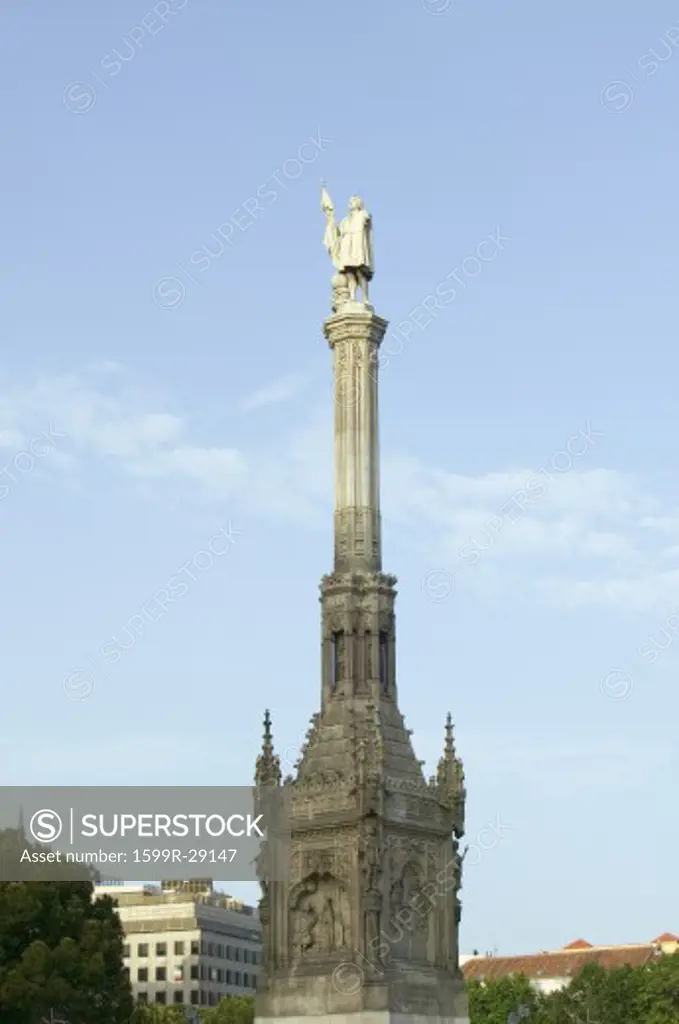 Statue of Christopher Columbus in Madrid, Spain