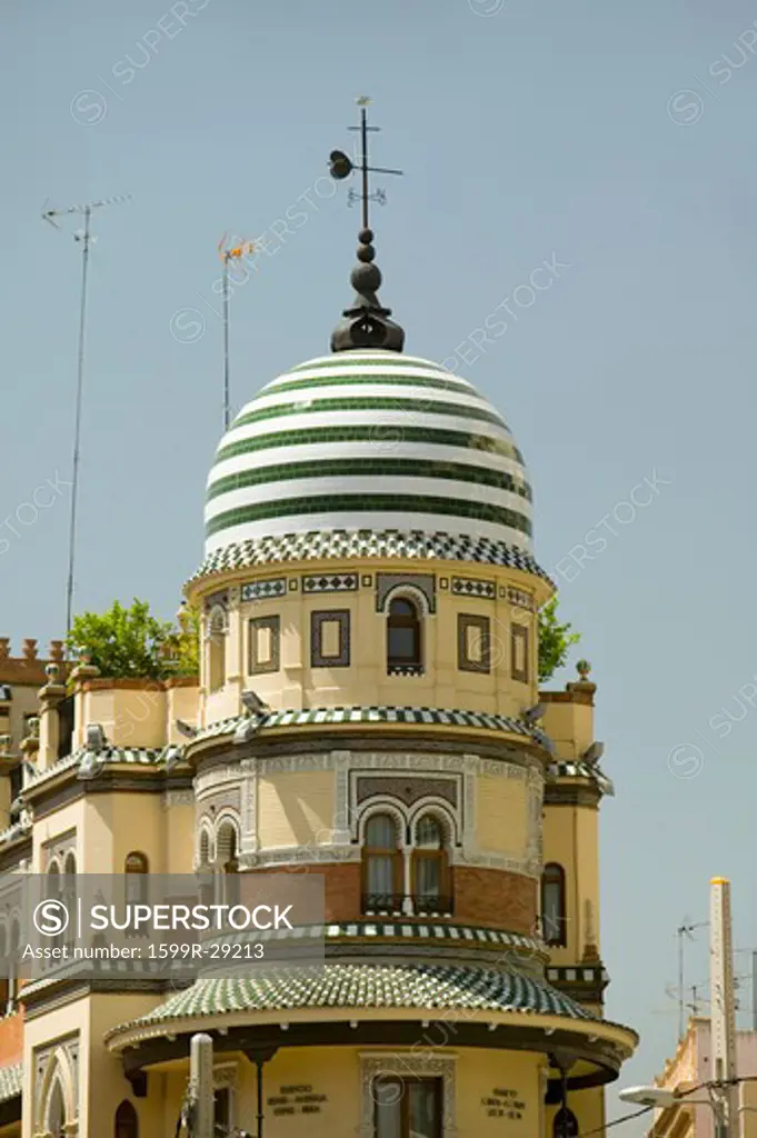 Moorish building in old Centro district of Sevilla, Southern Spain