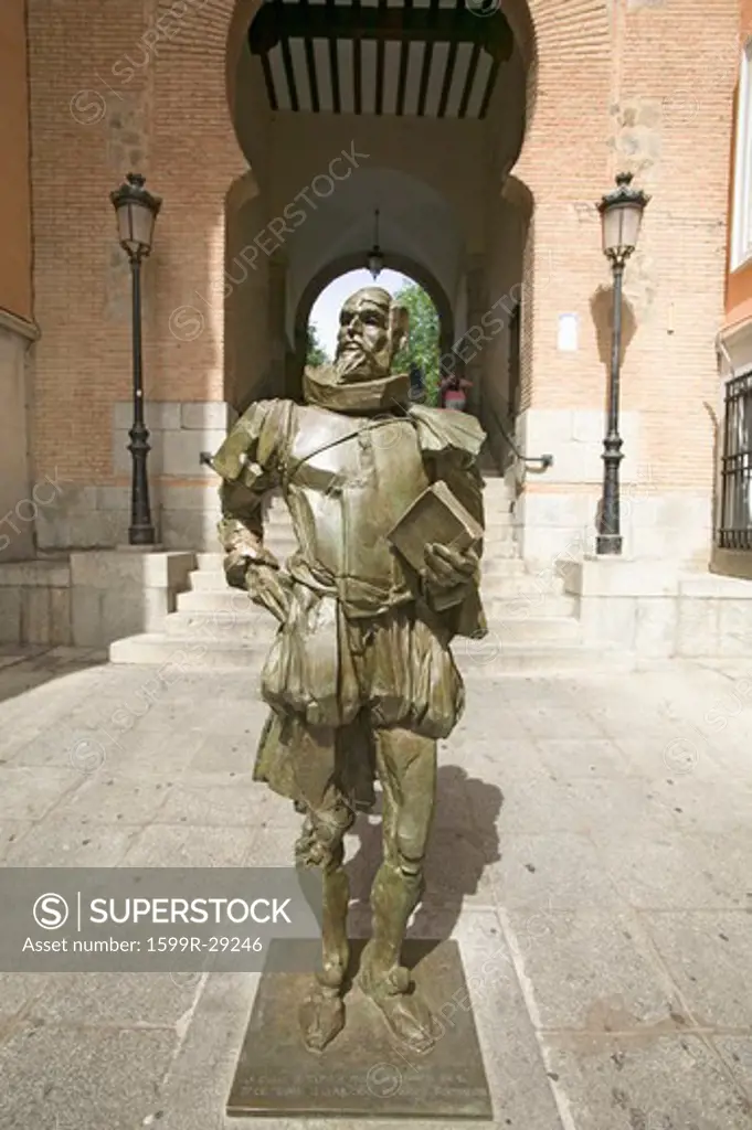 Modern statue of  Don Quixote, written by author Miguel de Cervantes of Toledo, Toledo, Spain