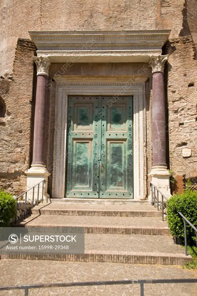 Doors of first Roman Senate, the Forum, Rome, Italy, Europe