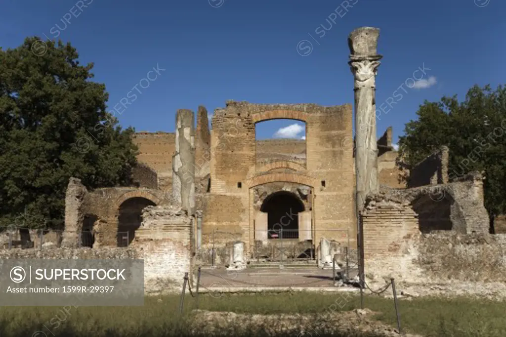 Hadrian's Villa, the Roman Emperor's 'Villa', erected in 118 and 138 AD on 150 acres. It was built by Rome's greatest builder, who was inspired by the Greeks and artists of all kind. Publius Aelius Hadrianus built  ''Villa of Hadrian'' Tivoli, outside of Rome, Italy, Europe