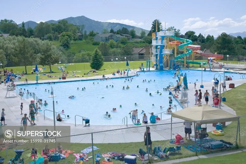 Summer swimming pool in Idaho, North of Salt Lake City, Utah