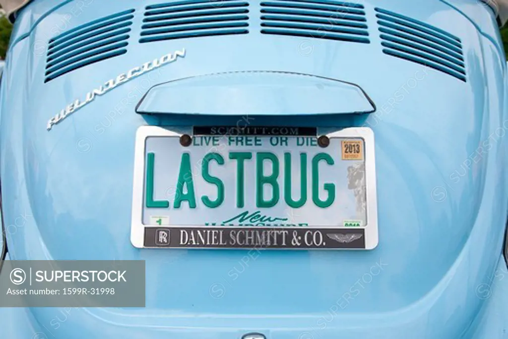 New Hampshire license plate reading'Last Bug', New Hampshire