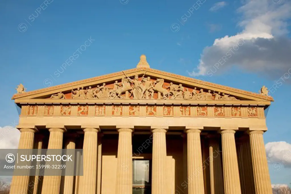 The Parthenon, Nashville, Tennessee, Centennial park, Full scale replica of Greek Parthenon at sunset