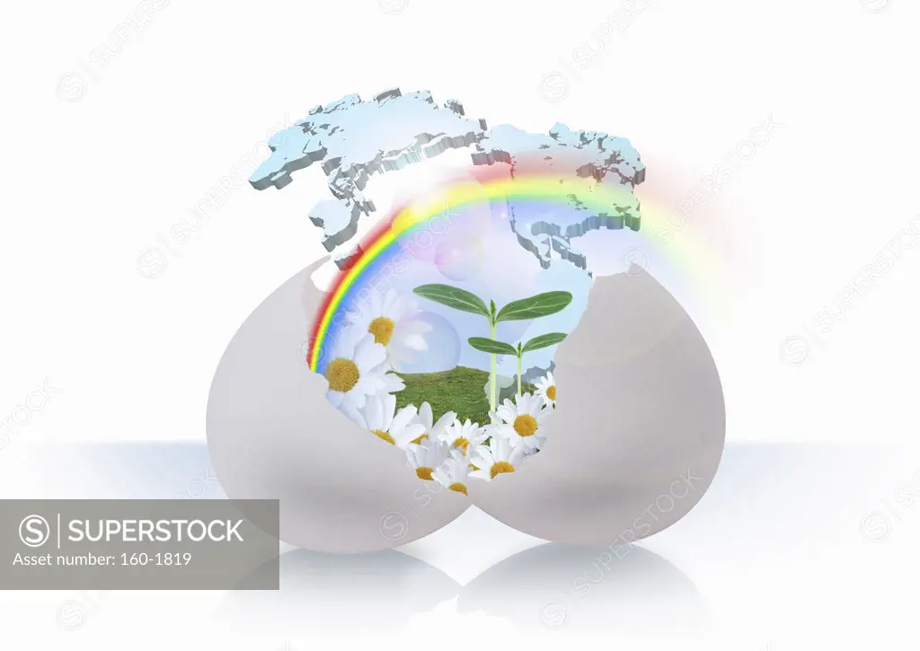 Egg and rainbow