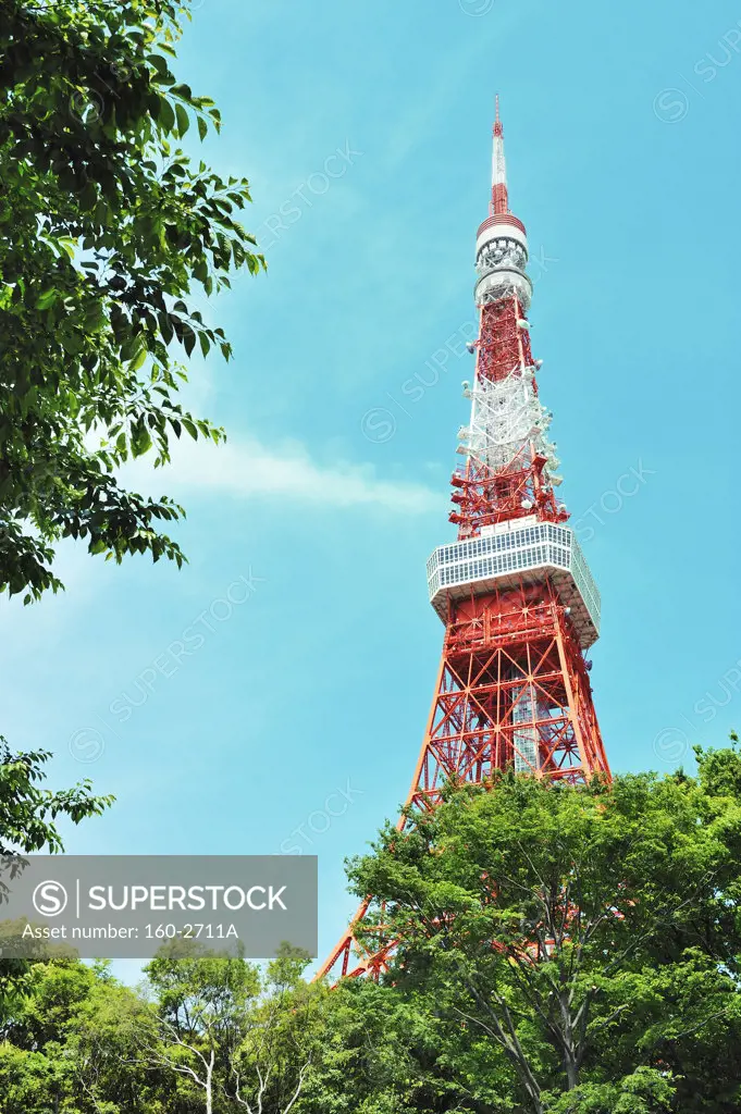 Japan, Tokyo, Tokyo tower against sky