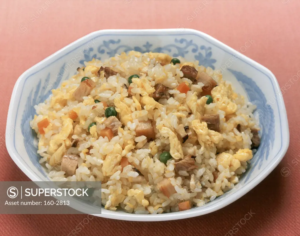Close-up of fried rice in a bowl