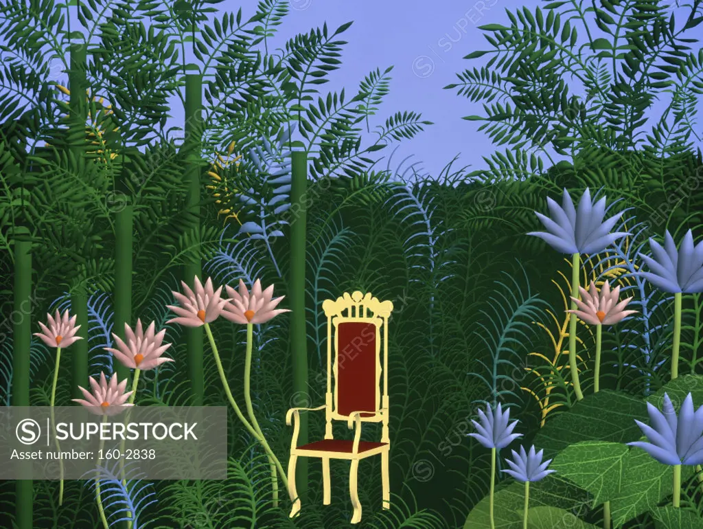 A chair in the jungle