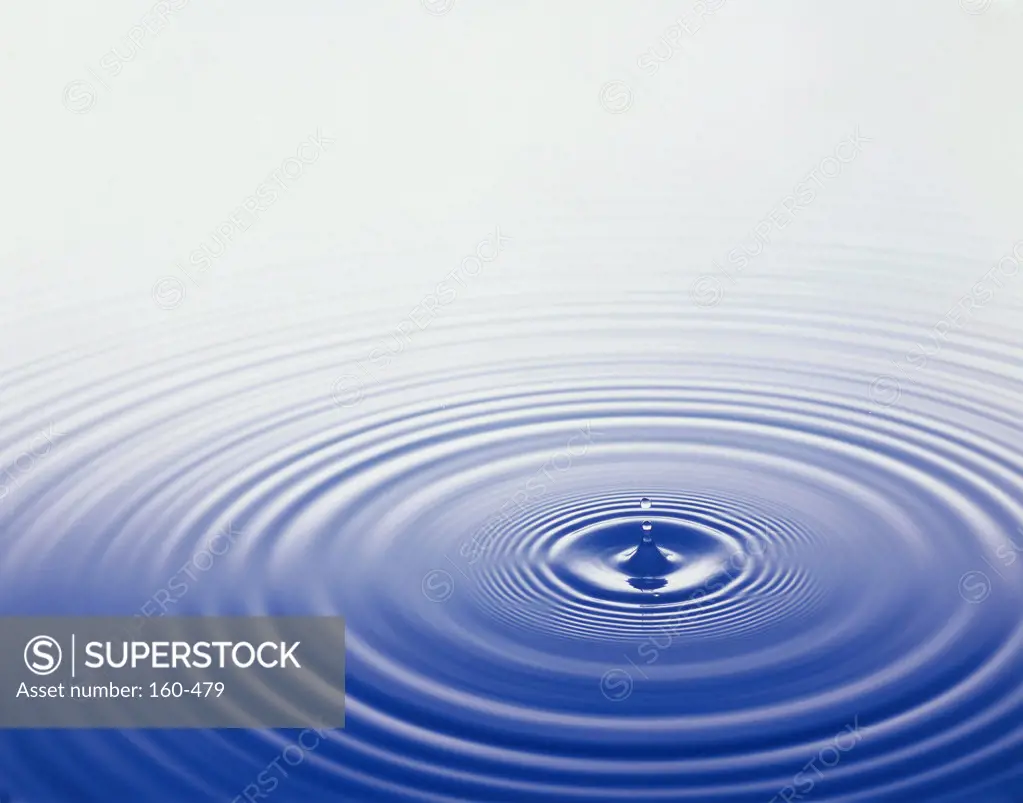 water drop and ripples