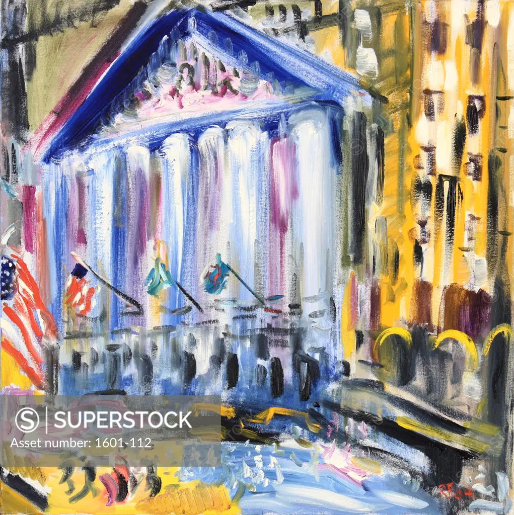 Stock Exchange, 2004, Richard H. Fox (b.1960/American), Oil on Canvas