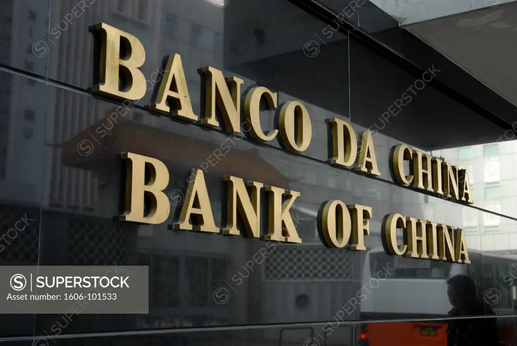 CHINE, MACAO, Bank of China sign