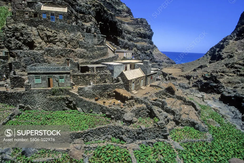 Africa, West Africa, Cape Verde (Cabo Verde), Santo Antao island, Corvo village near Fontainhas