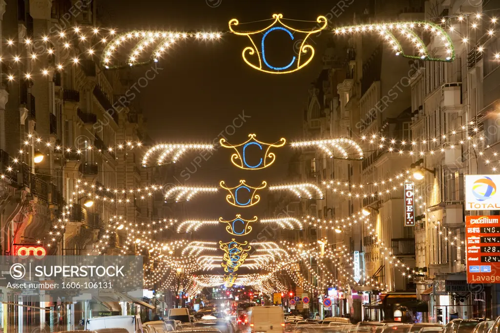 France, Paris, Christmas lights