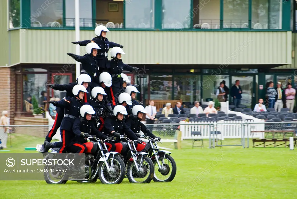 England, Sussex, Ardingly, South of England Show, The Royal Artillery motorcycle display