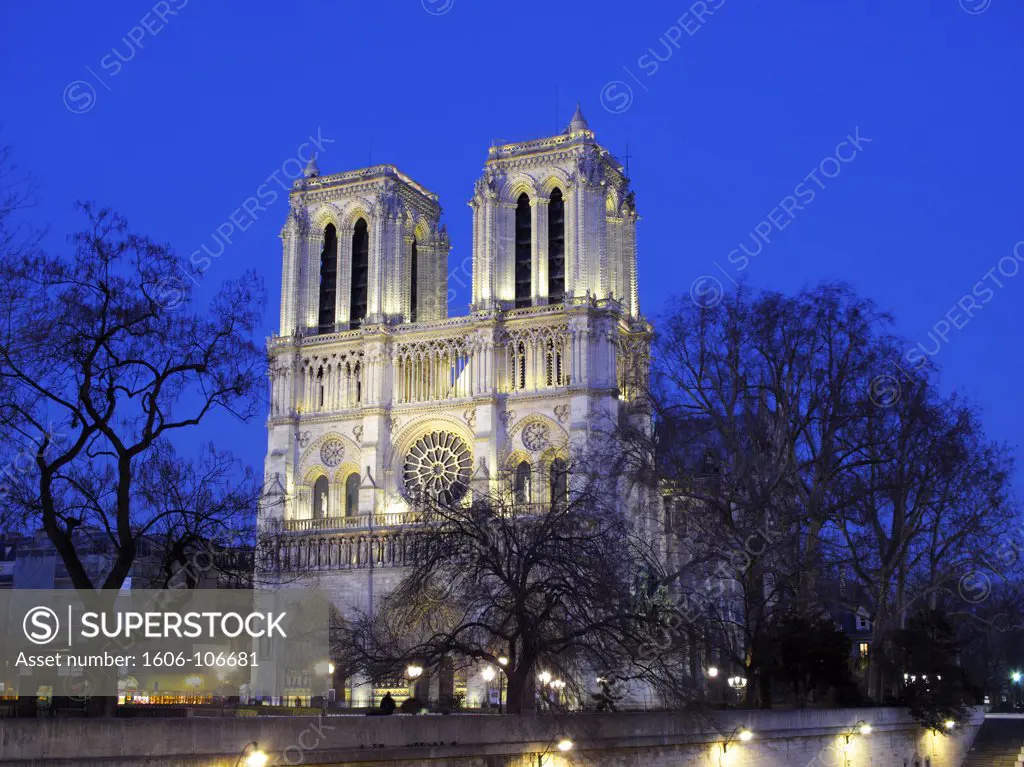 France, Paris, ile de la Cit, Notre Dame cathedral
