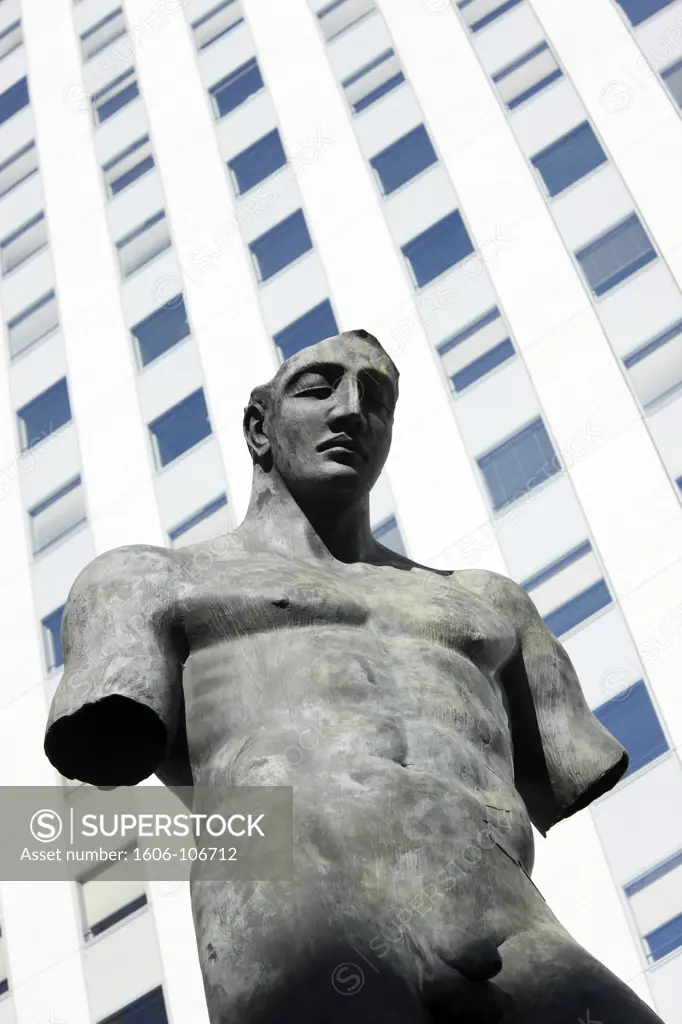 France, Paris, La Dfense business district, statue of Icarus by Igor Mitoraj
