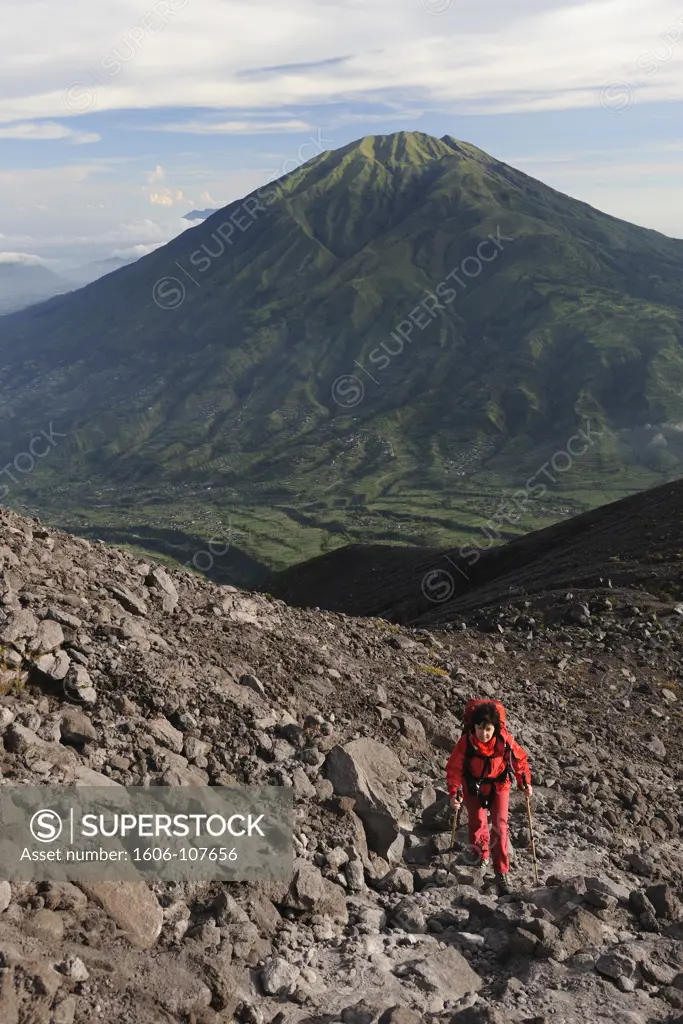 Indonesia, Java, Mount Merapi climbing and Mount Merabu