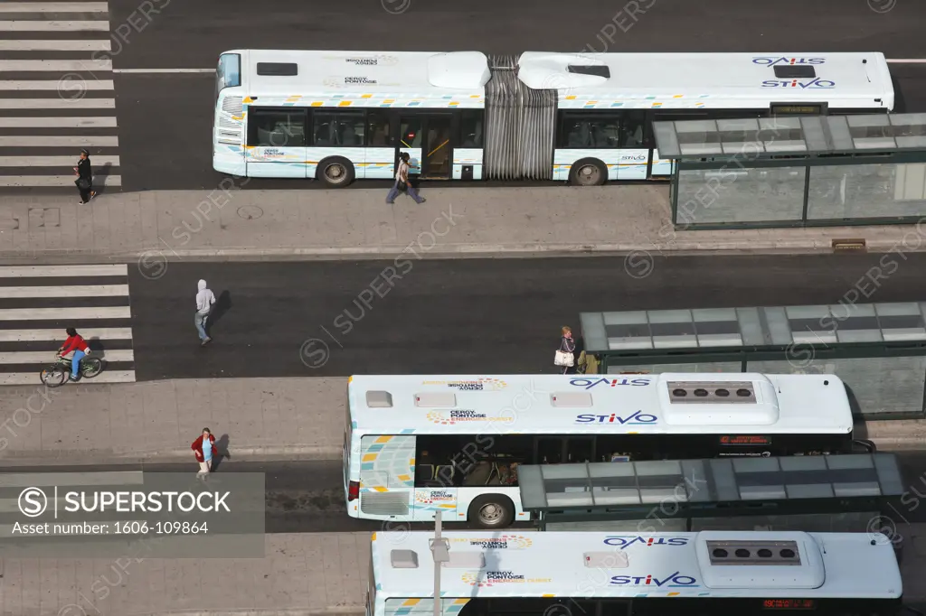 France, Paris-Ile-de-France, Val d'Oise, Cergy-Pontoise, Cergy, Grand Centre district (or Cergy Prefecture district), bus station