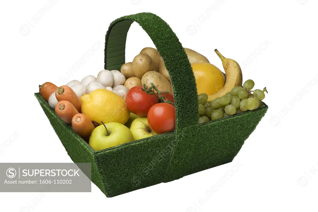 Basket of fruits and vegetables