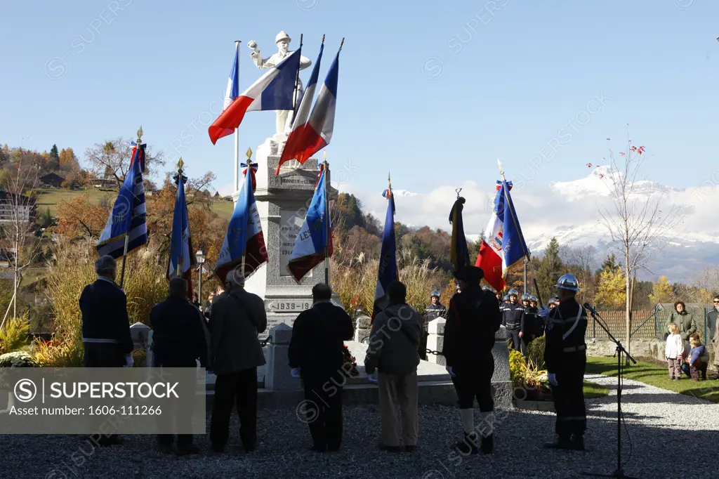 France, Haute Savoie, Saint-Gervais, World War I memorial day