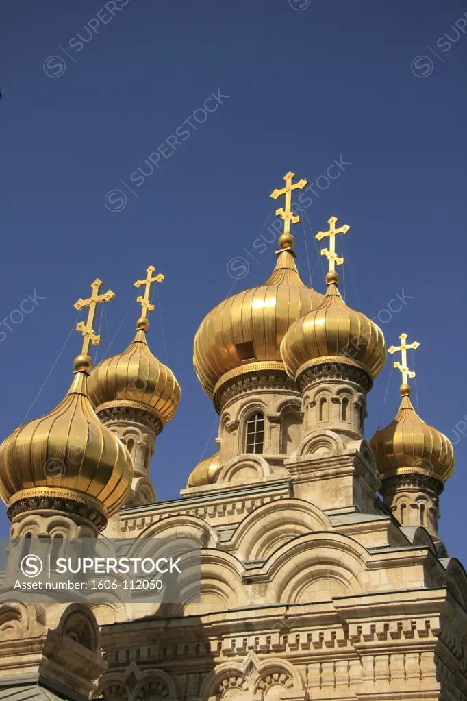 Isral, Jerusalem, Israel, Jerusalem, Russian Orthodox Church of Mary Magdalene on the Mount of Olives