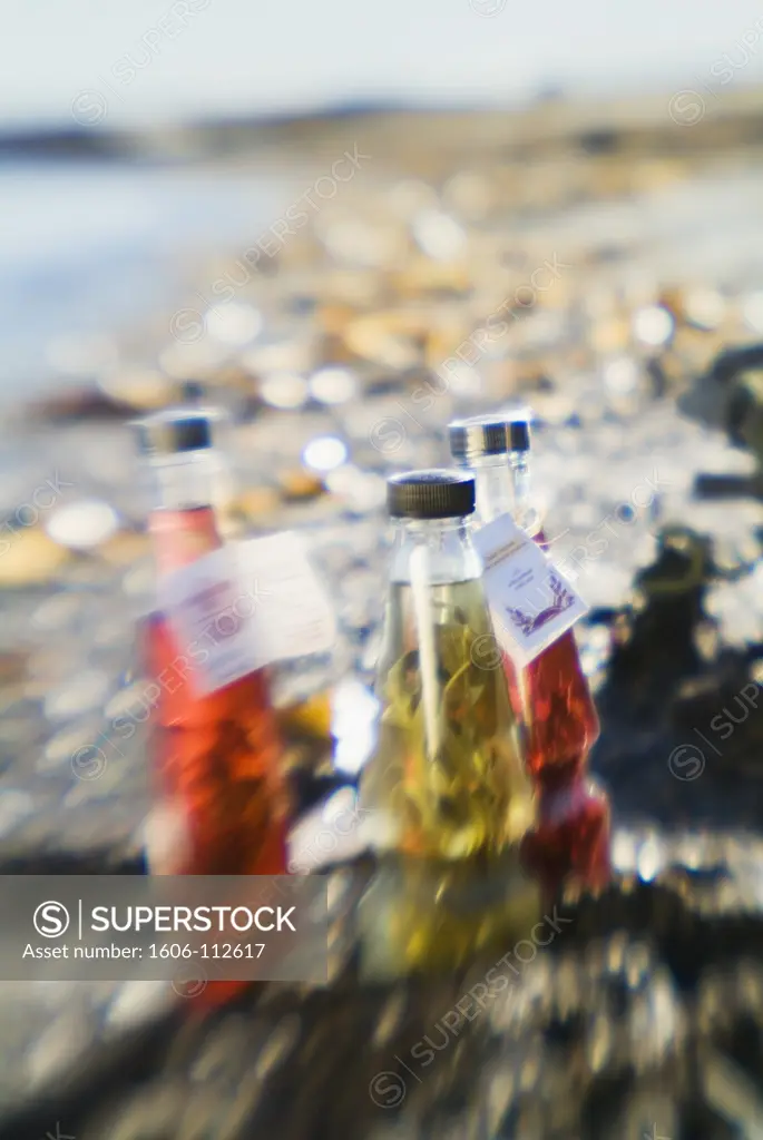 Canada, Gaspsie, oil bottles