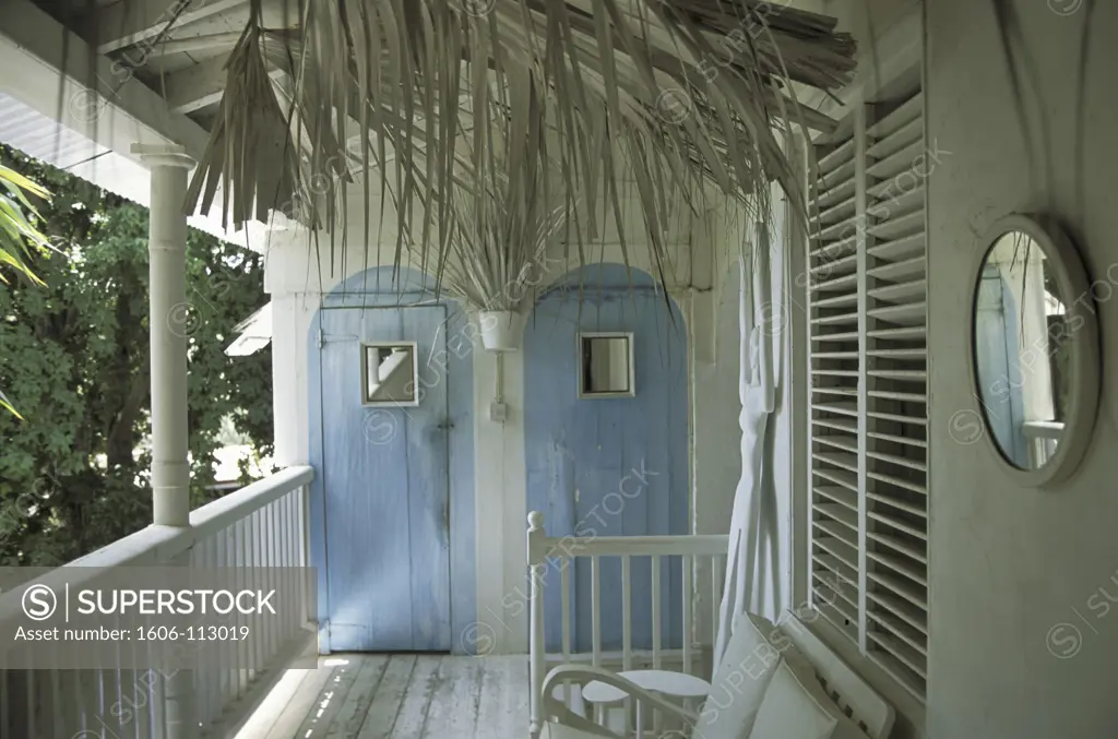 Barbados, Bridgetown, planter's house veranda