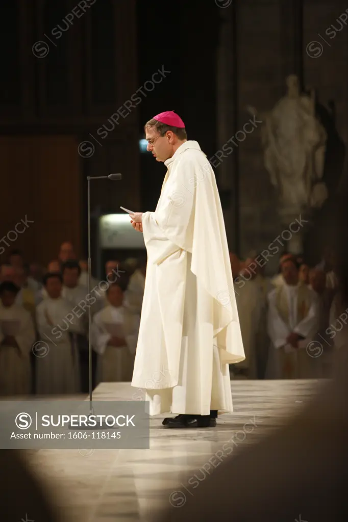 France, Paris, Easter wednesday celebration in Notre Dame cathedral