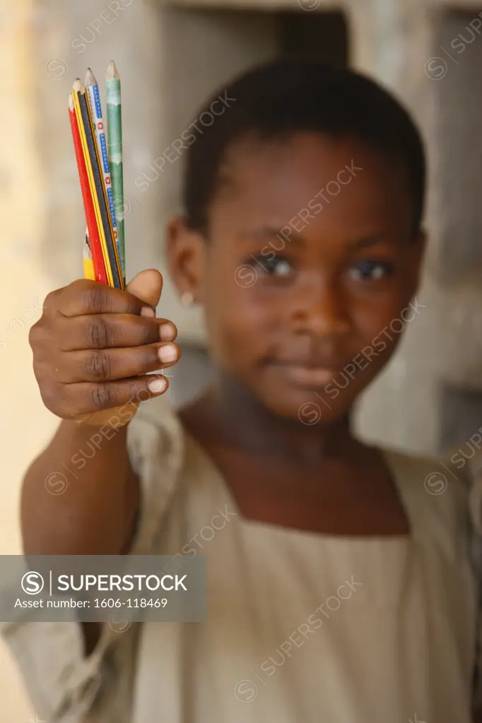 Togo, Lom, African schoolgirl