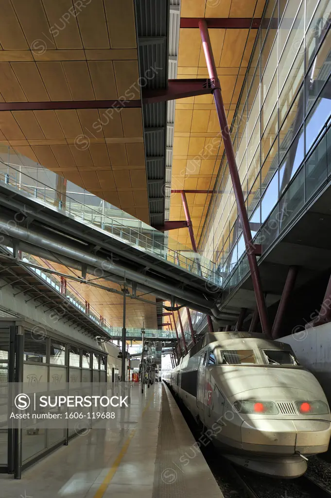 France, Rhne-Alpes, Drme, Valence, TGV railway station (architect : AREP)