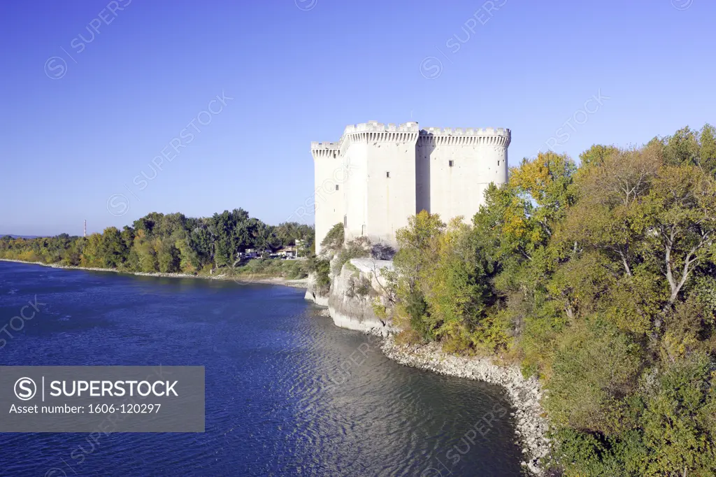 France, Provence, Bouches du Rhne, Tarascon castle, river Rhne
