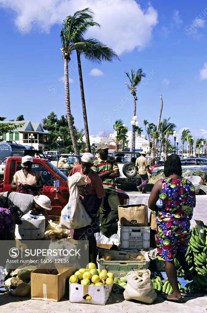 French West Indies, Saint Martin, Marigot, market