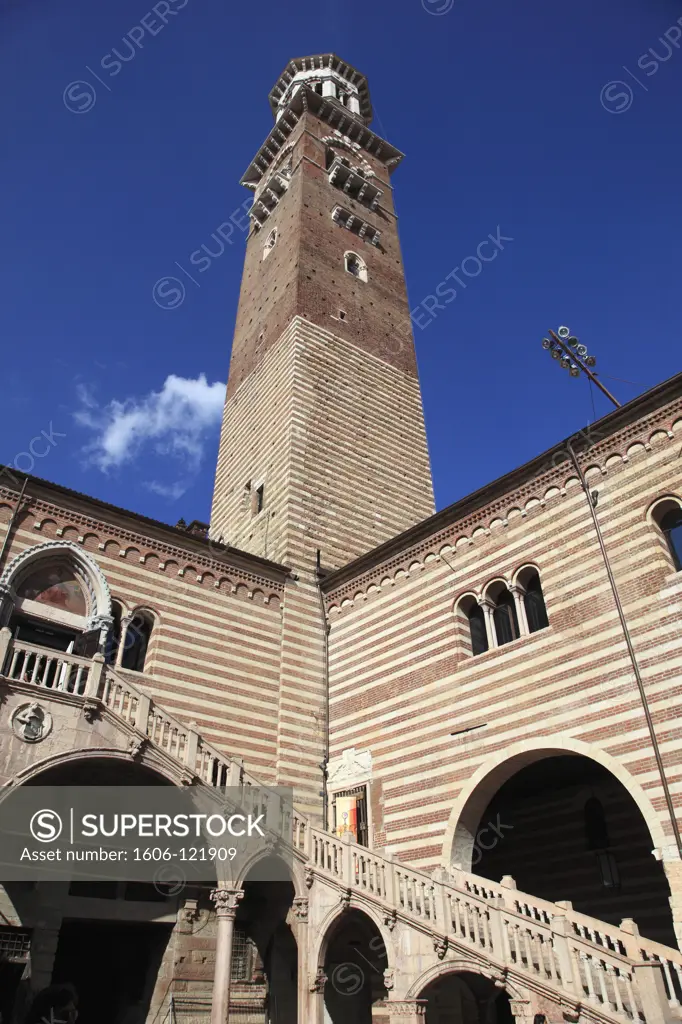 Italy, Verona, Torre dei Lamberti Tower