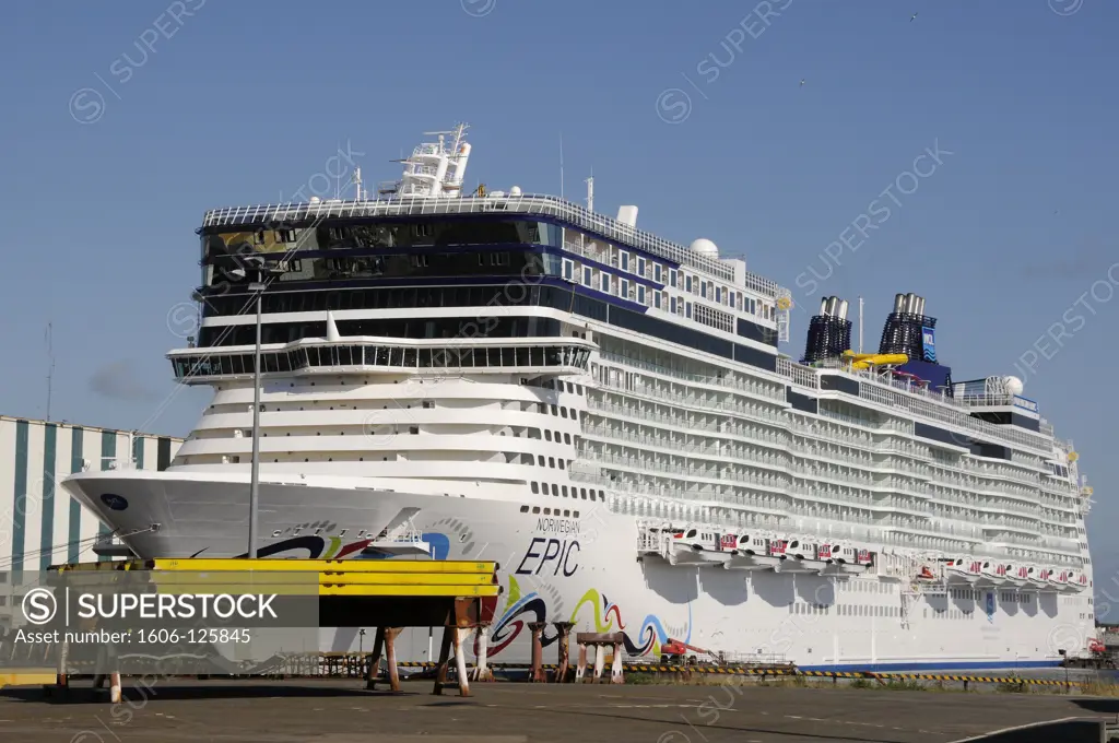 France, St Nazaire, STX Europe shipyards, Norwegian Epic cruise ship