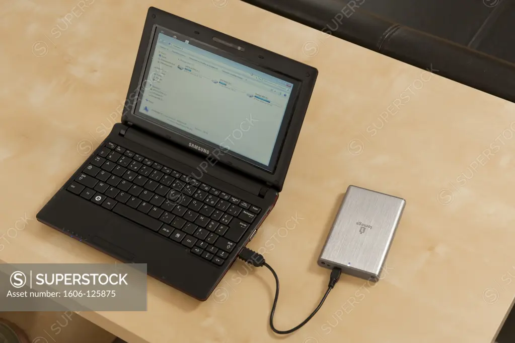 Portable hard drive and netbook